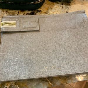 India Hicks, big zipper clutch, genuine leather